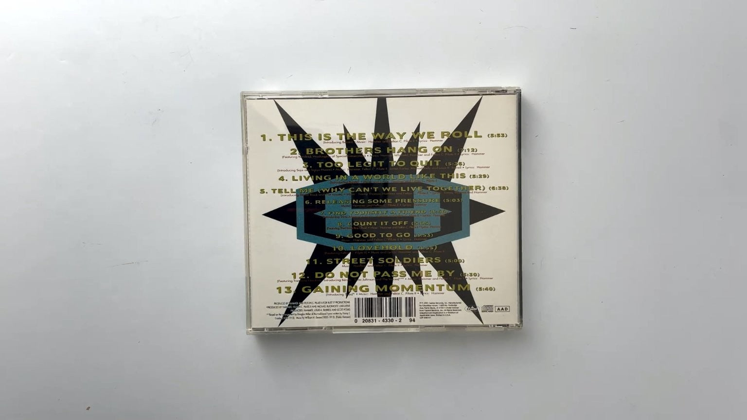 Hammer - Too Legit to Quit CD 1991 Hip Hop Capitol Records
