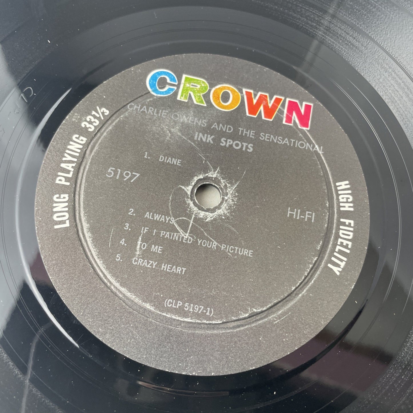 Charlie Owens ‎– Sensational Ink Spots 1961 LP Vinyl Record Album CLP 5197*