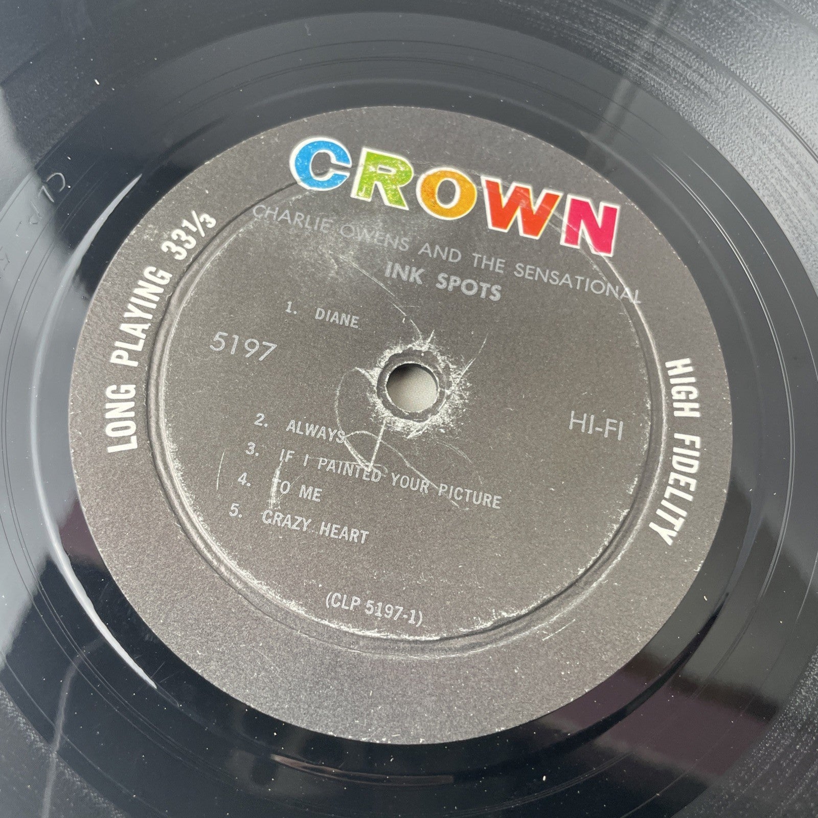 Charlie Owens ‎– Sensational Ink Spots 1961 LP Vinyl Record Album CLP 5197*