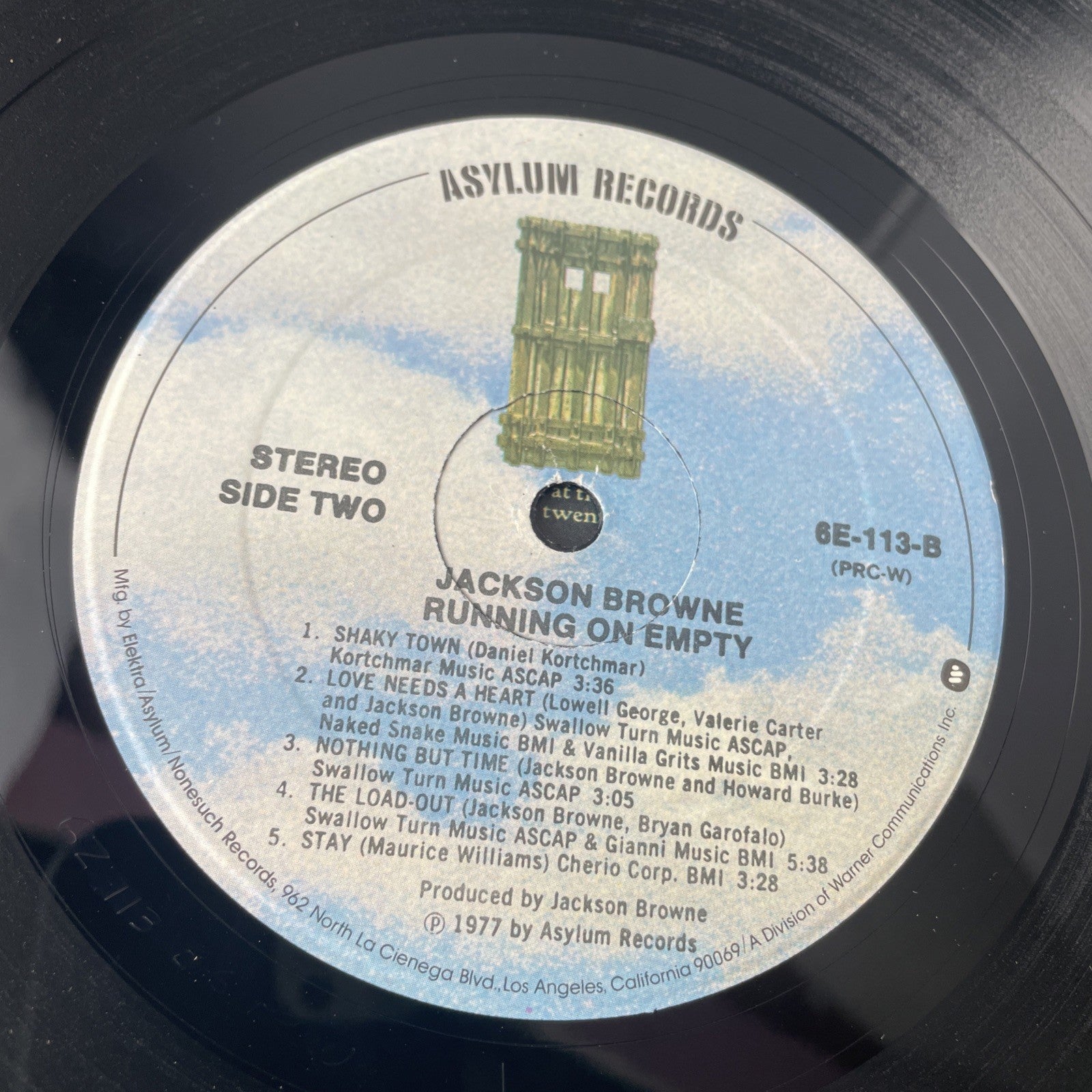 Jackson Browne - Running On Empty - 1977 Vinyl LP - Asylum 6E113 Poster Included