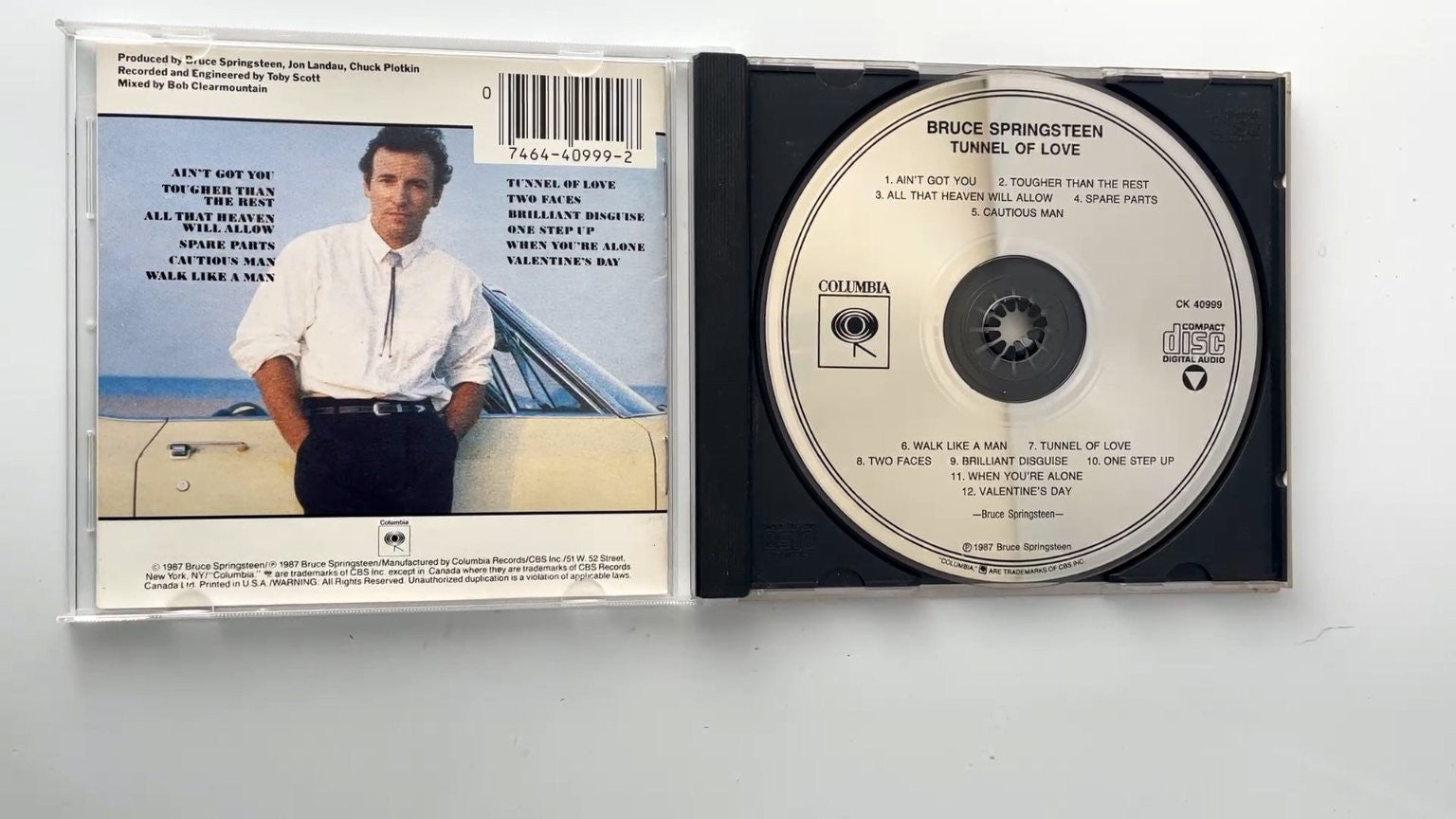 Bruce Springsteen - Tunnel of Love CD 1987 Columbia Rock Pop