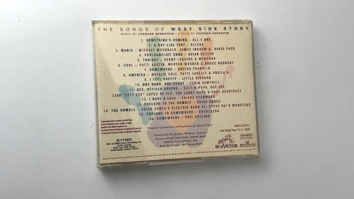 The Songs of West Side Story CD 1995 RCA Victor Grammy Records Soundtrack