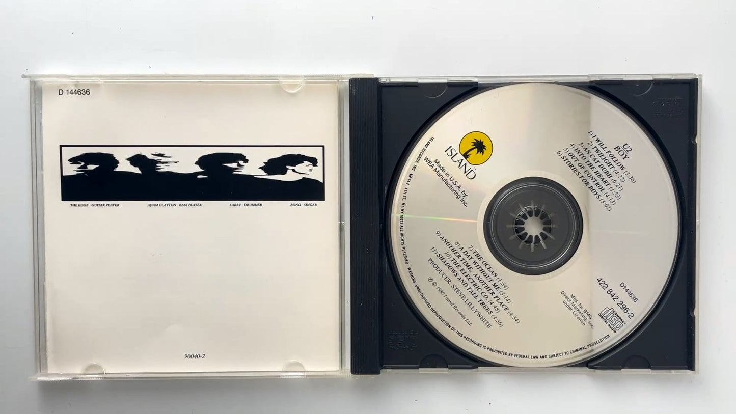 U2 Boy CD Album Island Records 1980 Rock Jewel Case