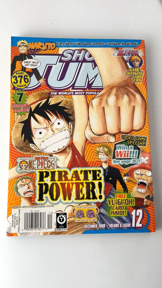 Shonen Jump Magazine Vol 6 Issue 12 Dec 2008 Naruto One Piece Bleach WITH CARD