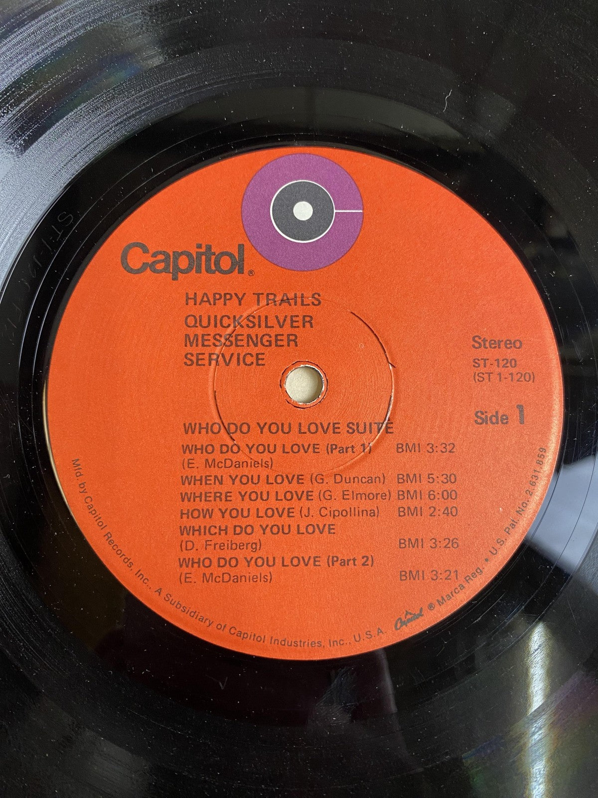 Vintage Quicksilver Messenger Service Happy Trails Vinyl 1969 Capitol Psych Rock