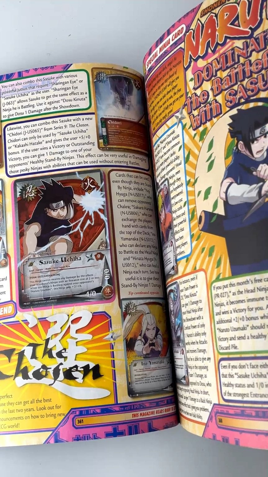 Shonen Jump Volume 6 Issue 4 Naruto Sasuke April 2008 Manga WITH CARD