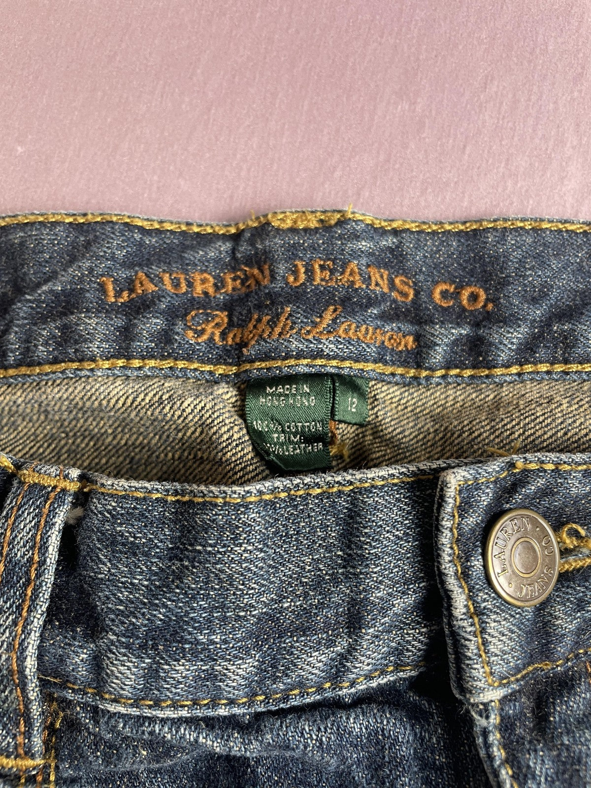 Lauren Jeans Co Jeans Womens 12 Blue Mid Rise Bootcut 100% Cotton Denim Casual