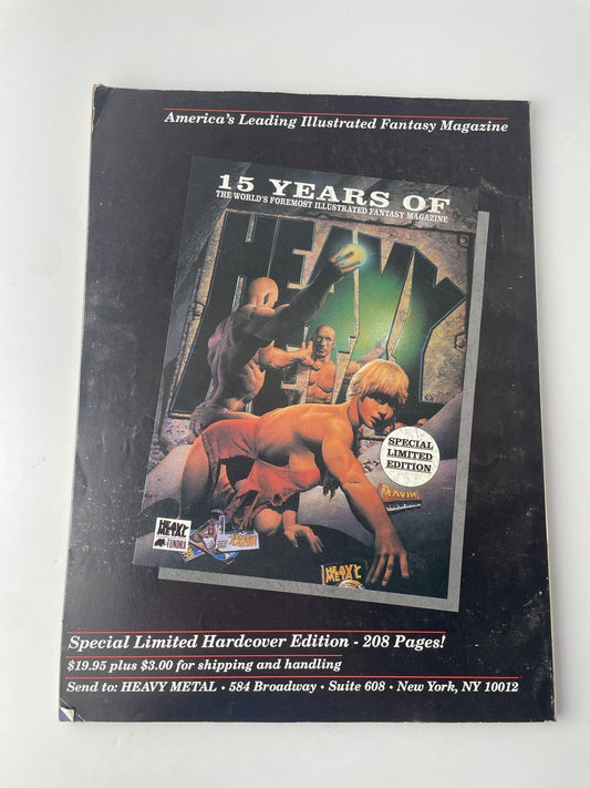 Vintage Heavy Metal Magazine January 1993 Sci-Fi Fantasy Comic Druuna Car Racing