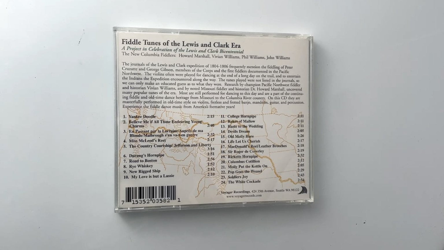 New Columbia Fiddlers - Fiddle Tunes Lewis & Clark Era CD 2002 Folk Voyager