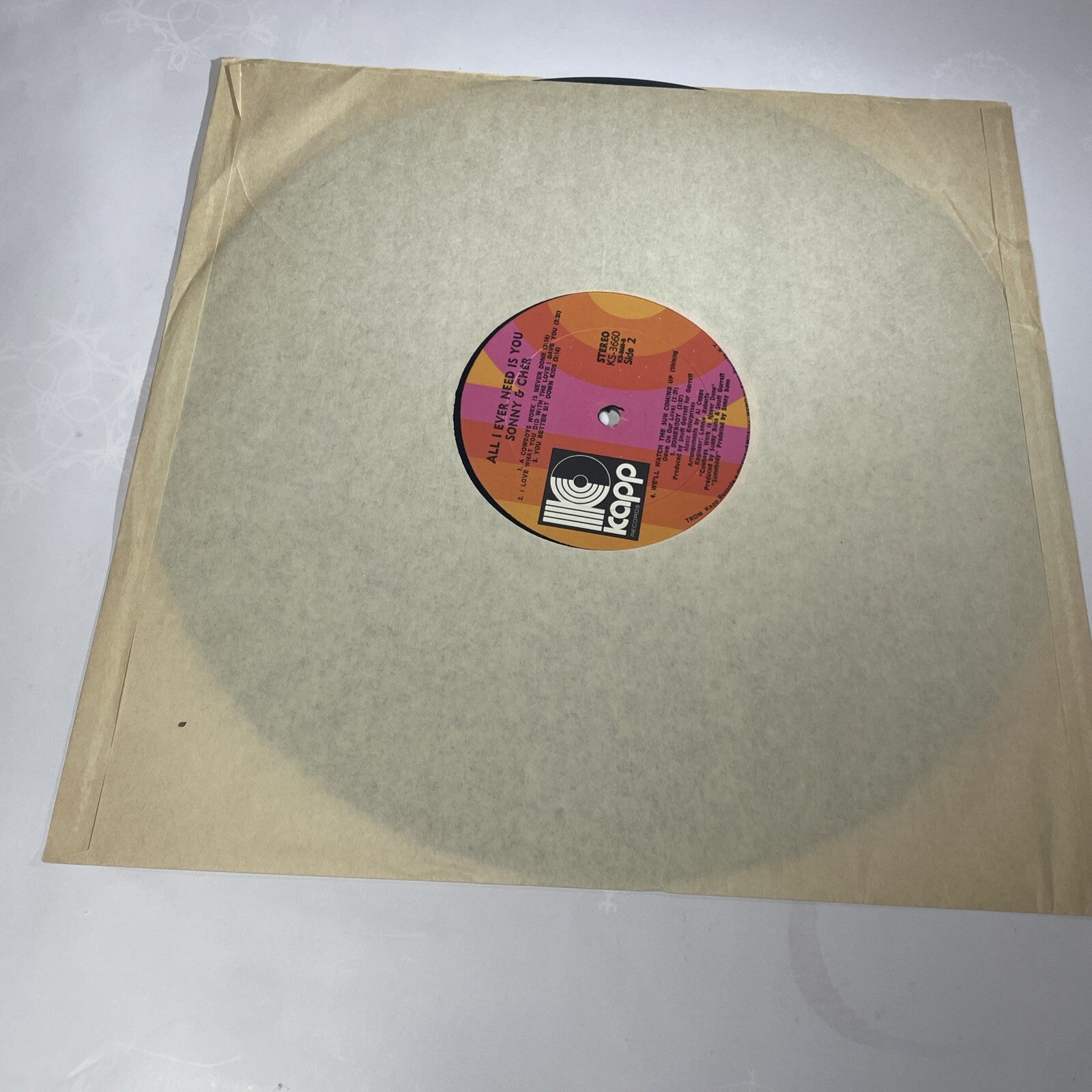 SONNY & CHER All I Ever Need Is You 1972 Vinyl LP Kapp Records KS-3660 - VG+
