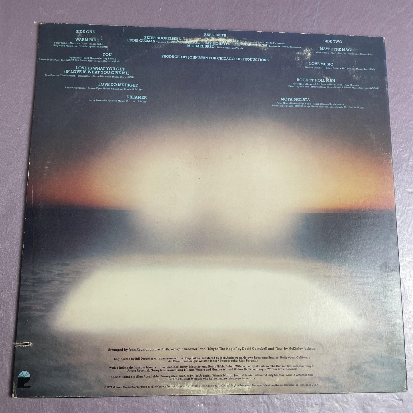 Vintage Rare Earth Band Together 12" Black Vinyl LP 1978 Prodigal Funk Rock