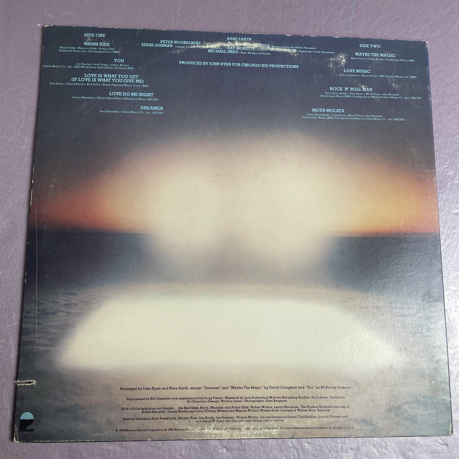 Vintage Rare Earth Band Together 12" Black Vinyl LP 1978 Prodigal Funk Rock