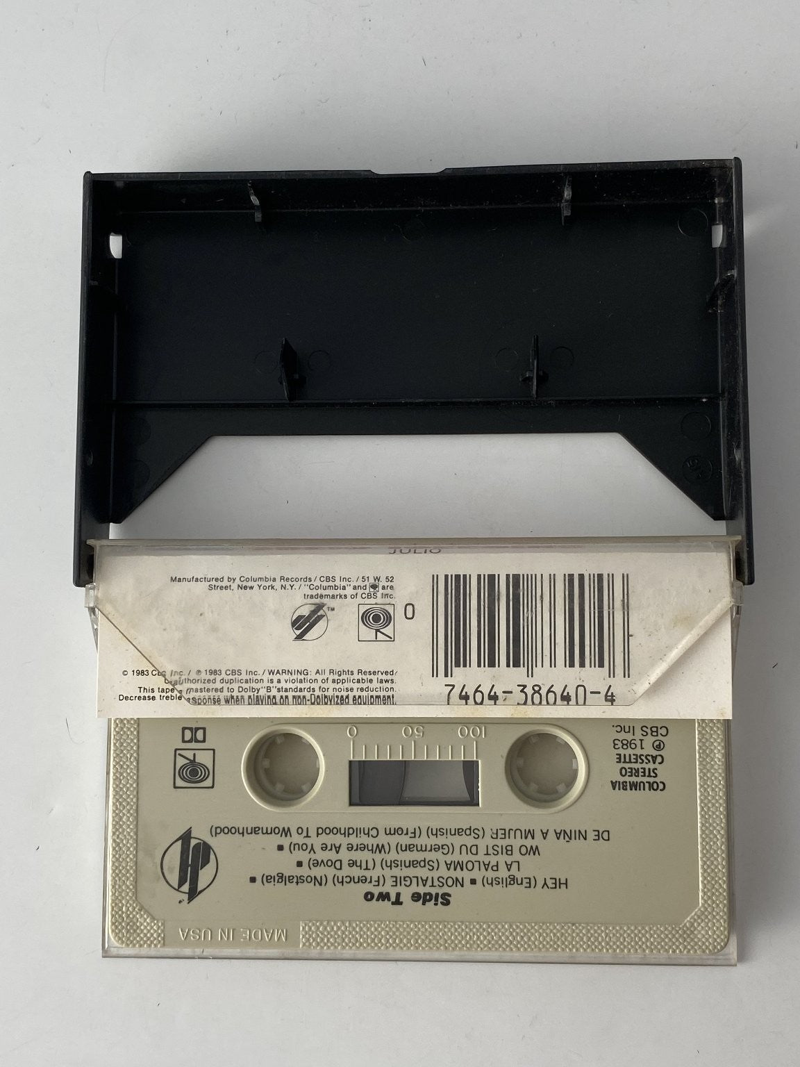 Julio Iglesias Julio Iglesias Cassette 1983 CBS International Multi-Language