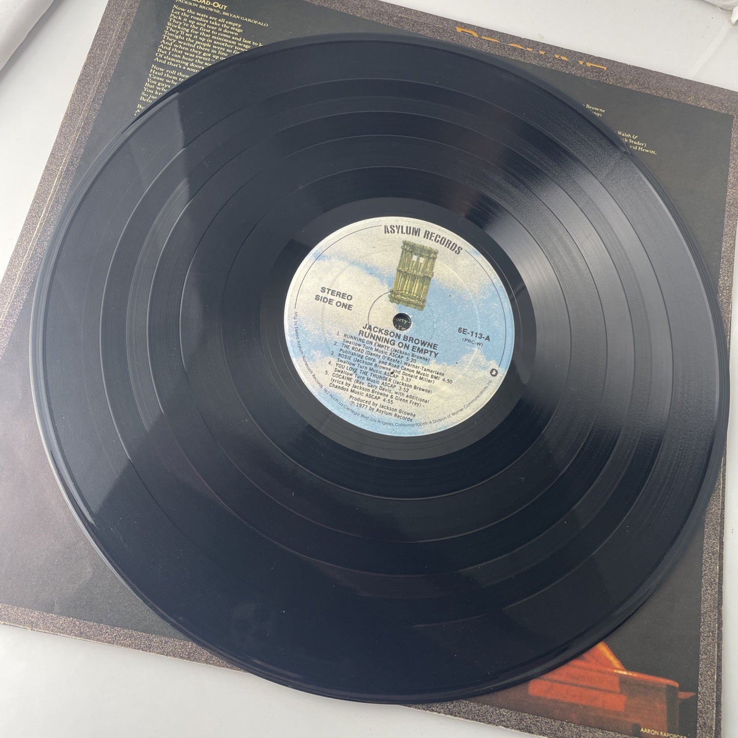 Jackson Browne - Running On Empty - 1977 Vinyl LP - Asylum 6E113 Poster Included