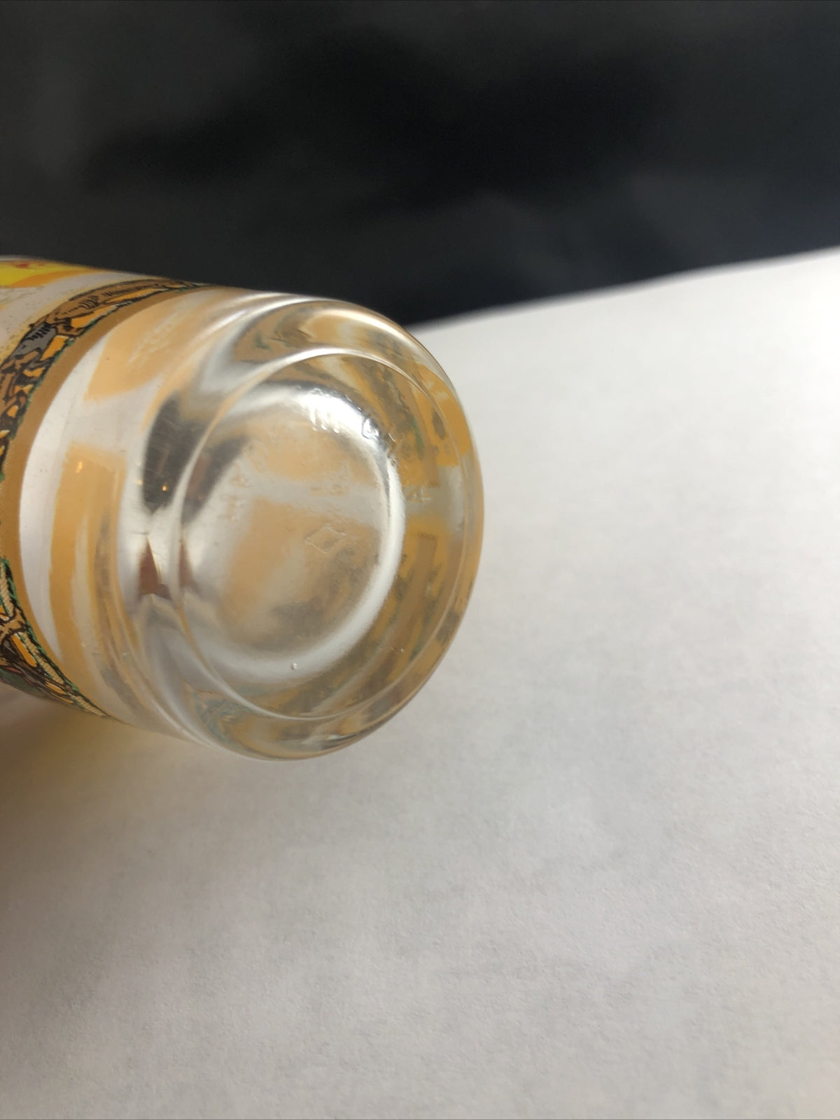 Texas  Souvenir Shot Glass White Yellow Cowboys Mustangs COMBINE SHIPPING Cattle