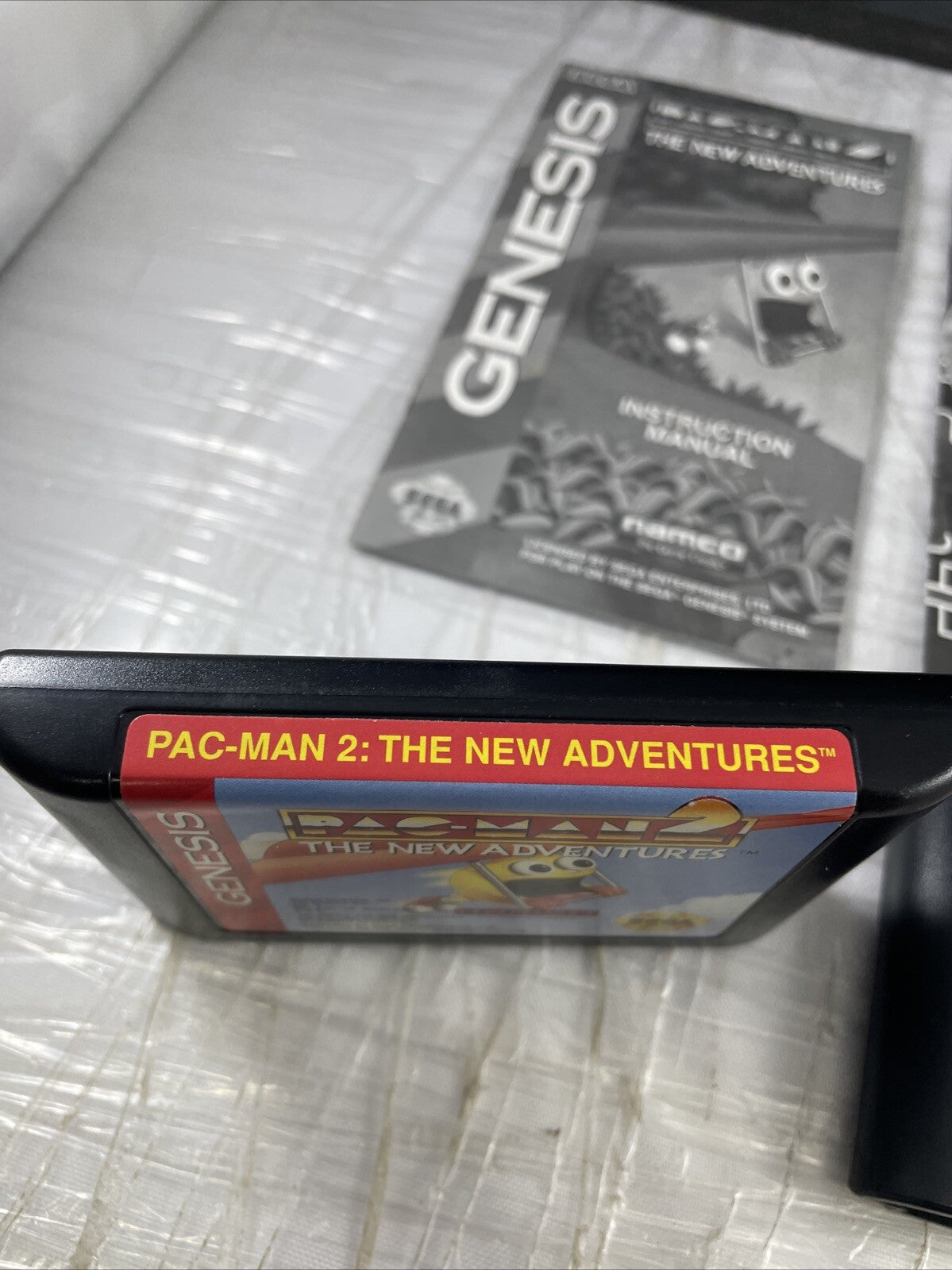 Pac Man 2 & Ms Pac Man With Manuals Lot Of 2 Sega Genesis Loose Games Tested
