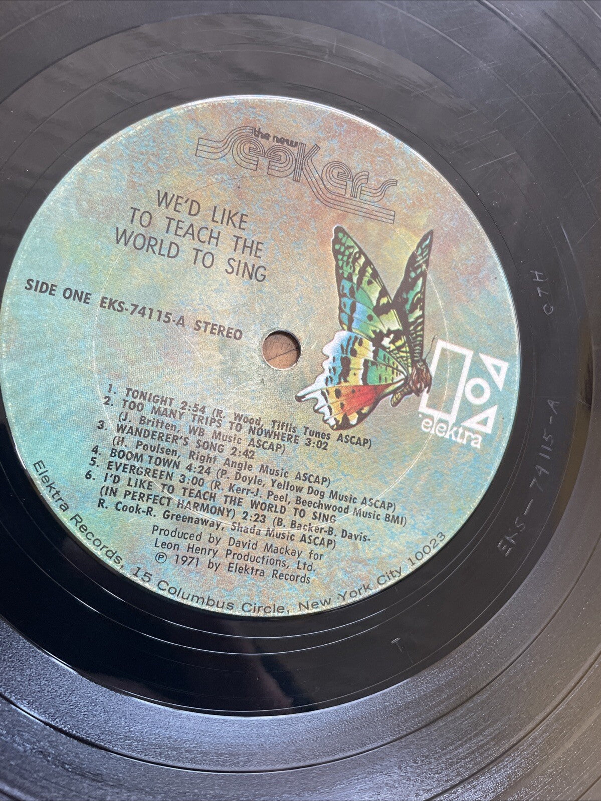 ORIGINAL Vinyl LP THE NEW SEEKERS "WE'D LIKE TO TEACH THE WORLD TO SING"