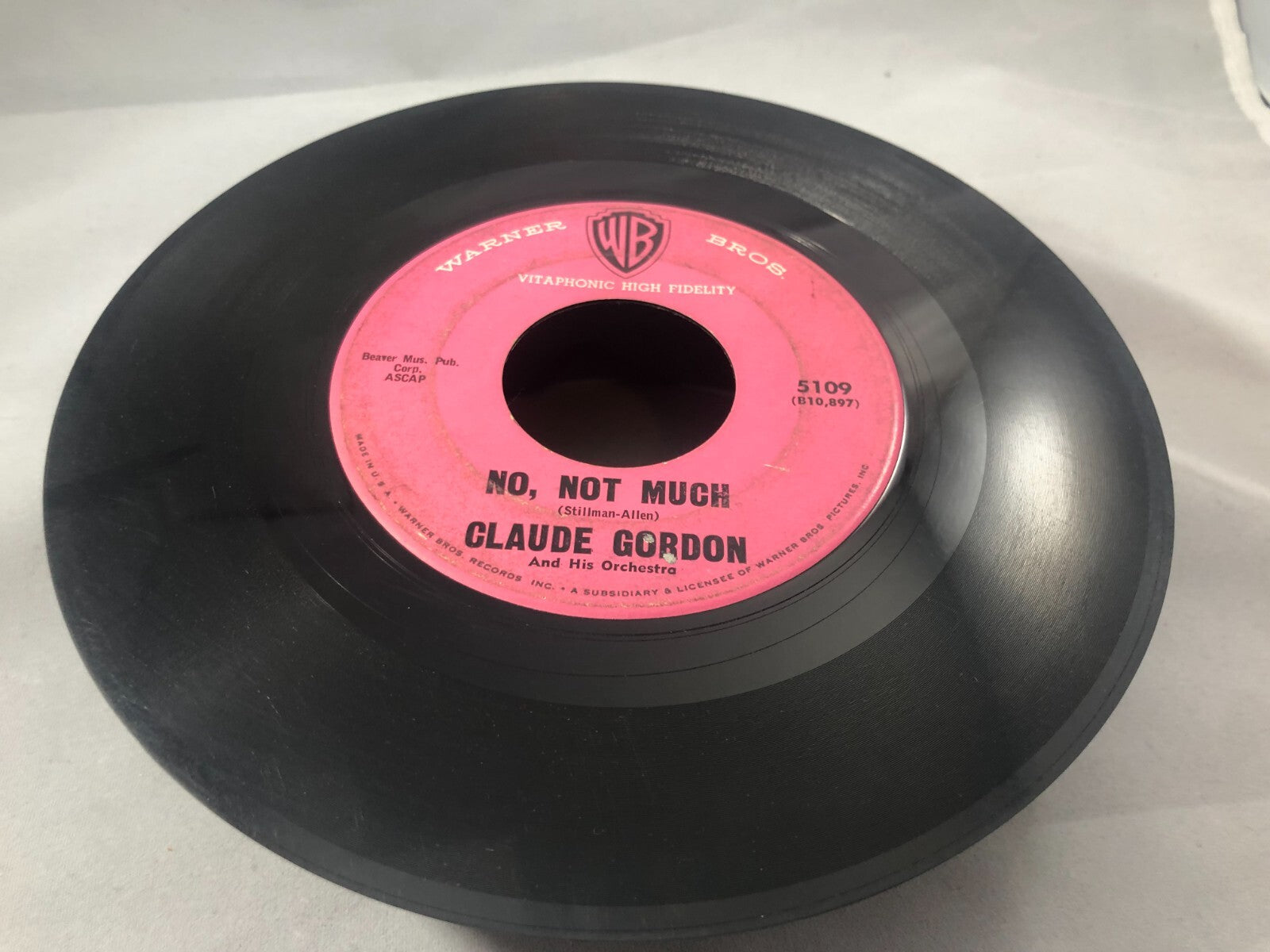 Claude Gordon: Columbia, The Gem Of The Ocean / No Not Much 45 RPM F201 G