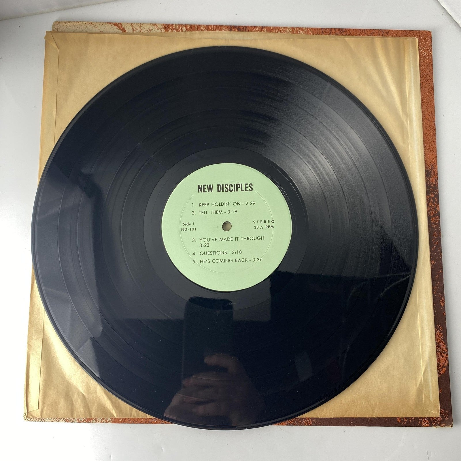 Vintage New Disciples Holding On 12" Black Vinyl LP Sound Christian Gospel