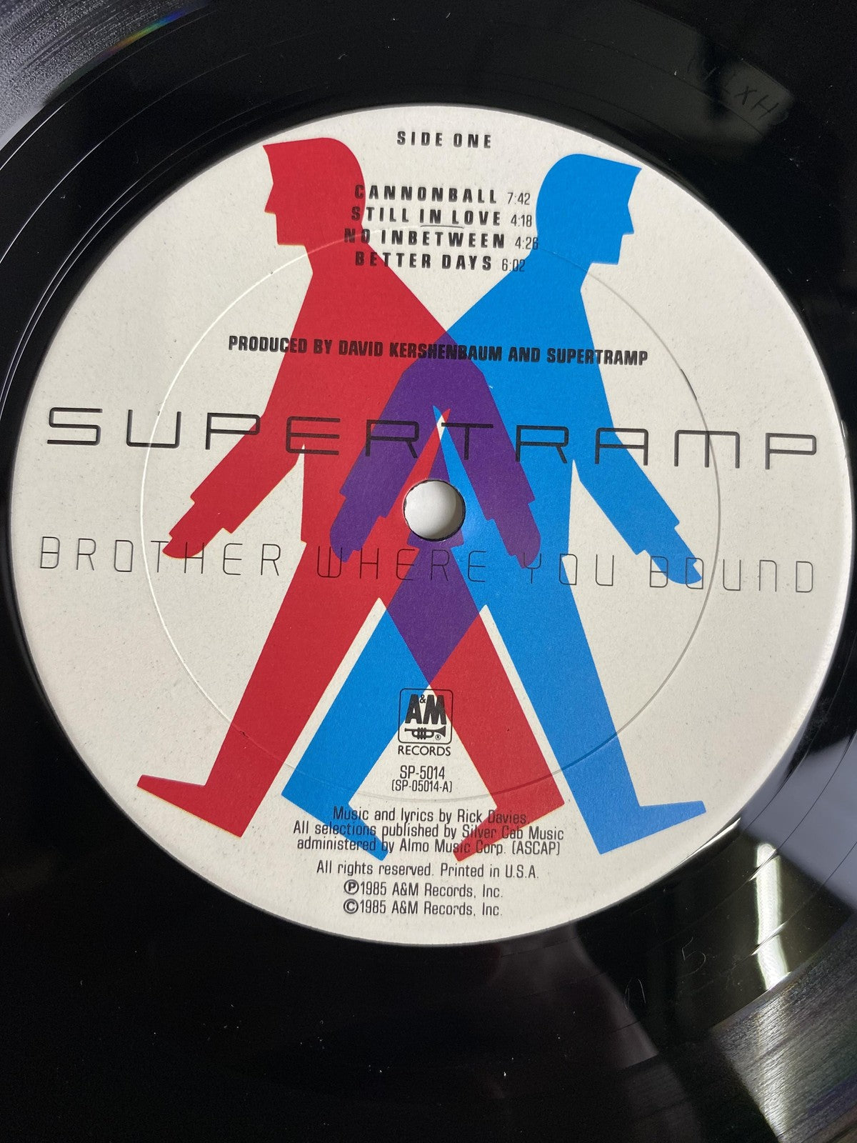 Vintage Supertramp Brother Where You Bound Black Vinyl LP 1985 A&M Prog Rock Pop