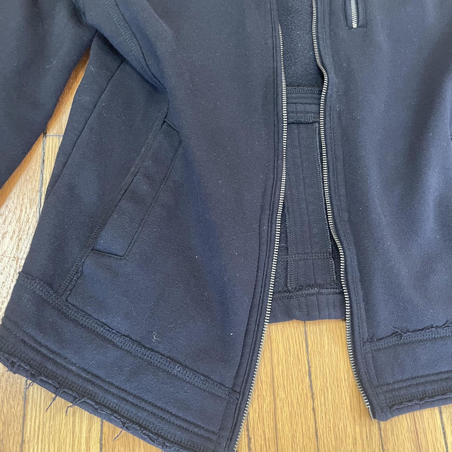 Marc Anthony Jacket Mens Medium Black Full Zip Moto Biker Fleece Lined Casual