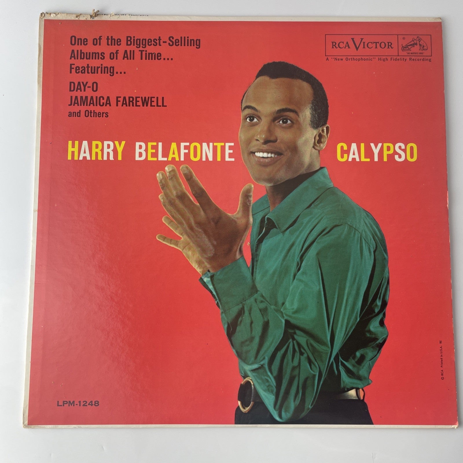 Harry Belafonte Calypso 1956 RCA Victor LPM-1248 Mono  Vinyl is VG
