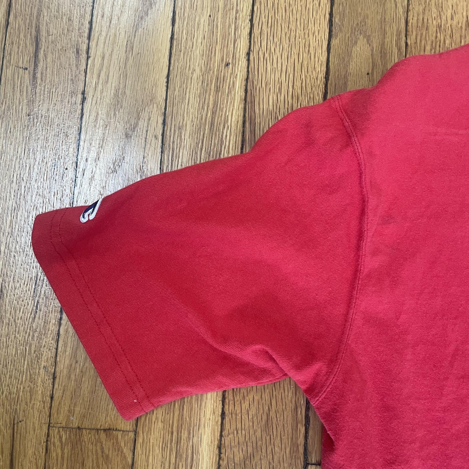 Champion Shirt Mens Small Red Space Planets Saturn Graphic Tee Vintage Style