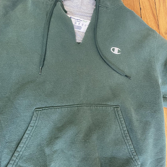 Champion Eco Hoodie Mens Small Pullover Sweatshirt Kangaroo Pocket Athletic