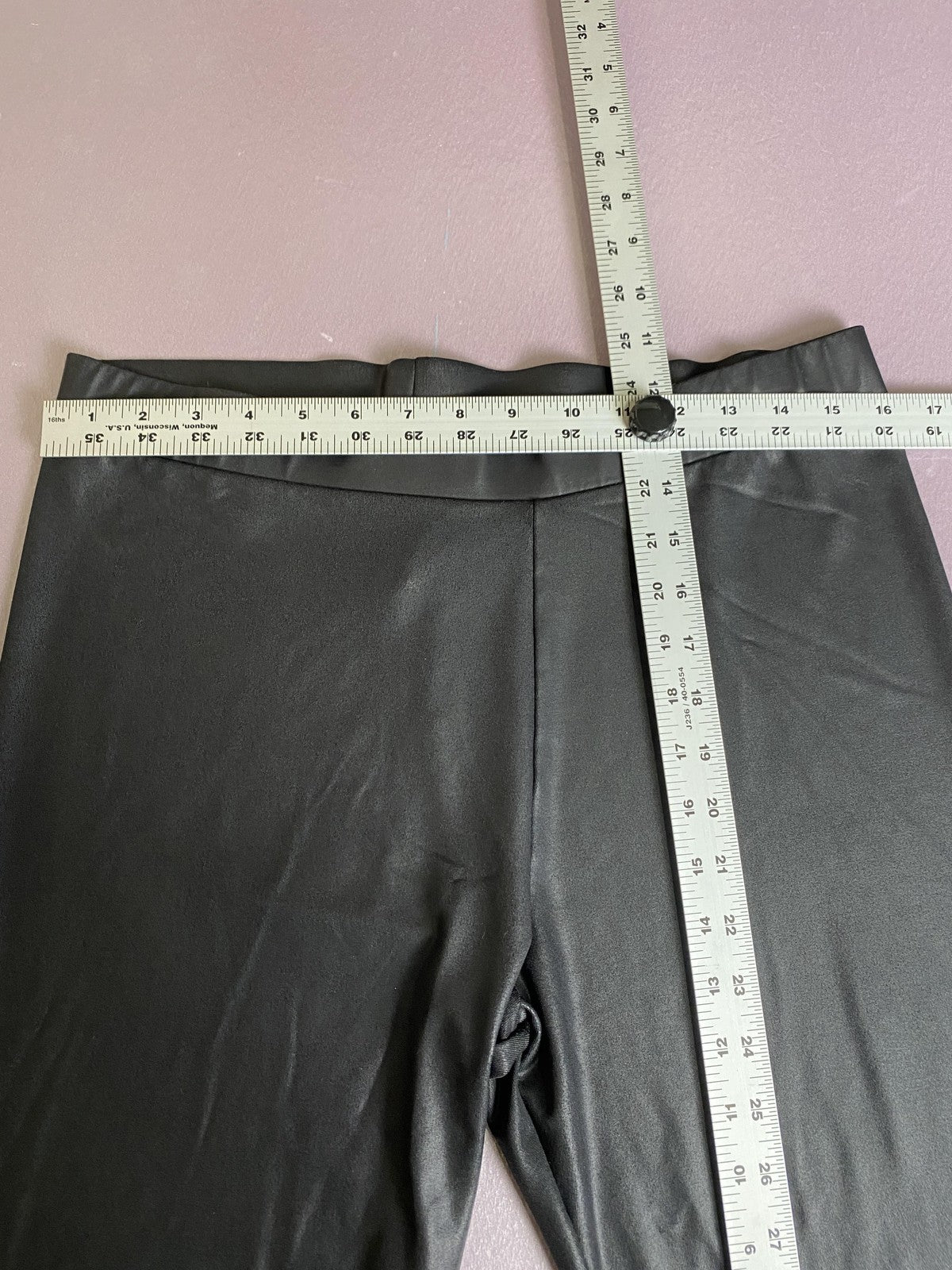 New Look Tall Leggings Womens 12 Black High Rise Stretch Ankle Soft Knit Pants