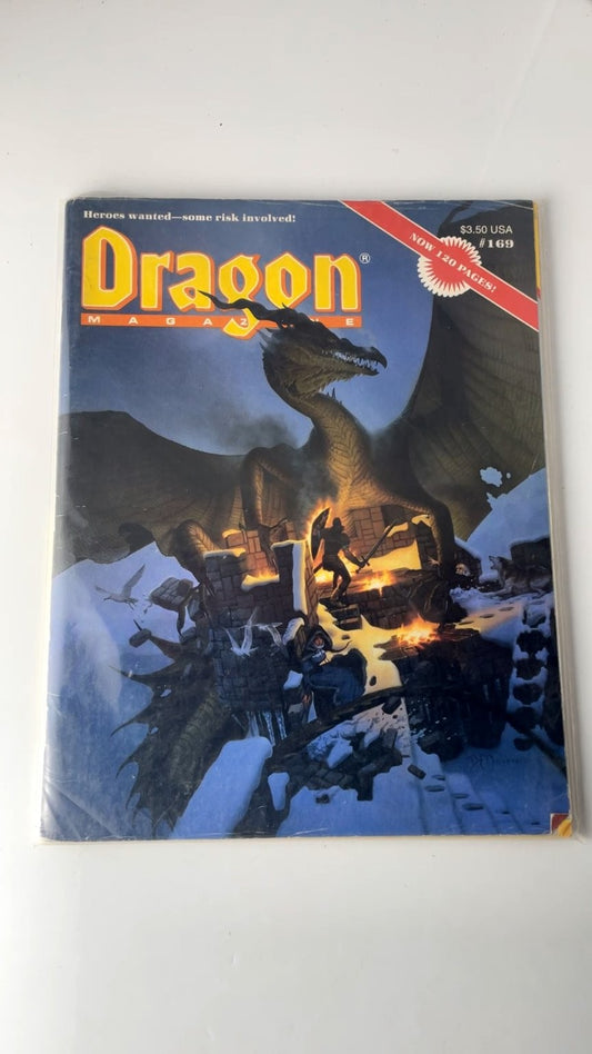 Dragon Magazine #169 TSR 1991 D&D AD&D RPG Fantasy Illustrated