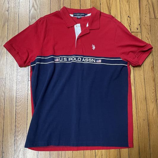 U.S. Polo Assn Polo Shirt Mens Large Short Sleeve Classic Collar Top