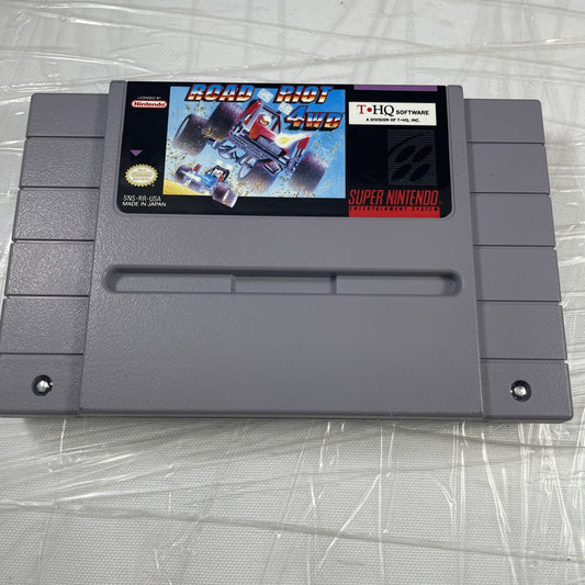 Road Riot 4WD - SNES Game Cart And Manual Only VERY GOOD