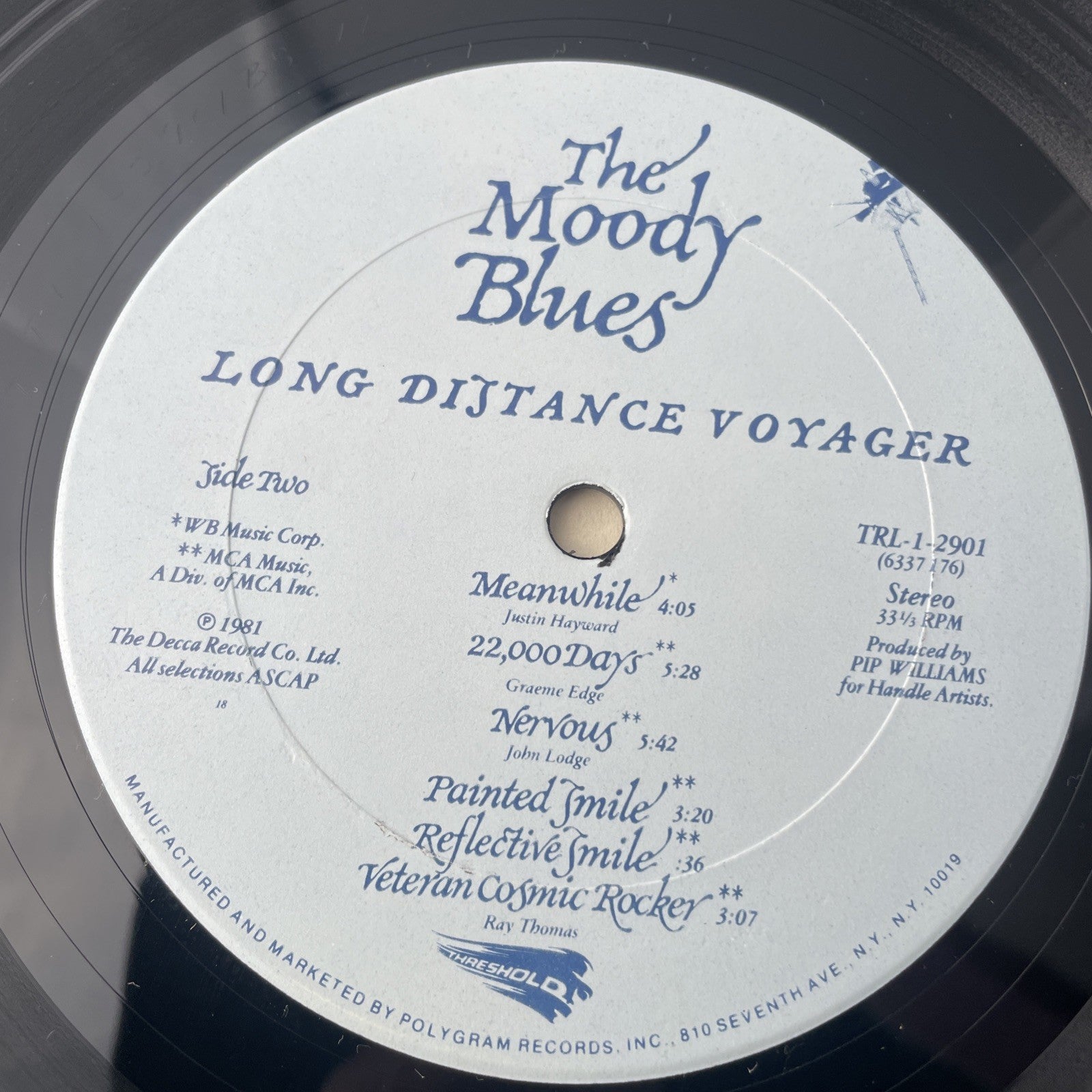 The Moody Blues: Long Distance Voyager. 1981. Vinyl LP Album. TRL-1-2901