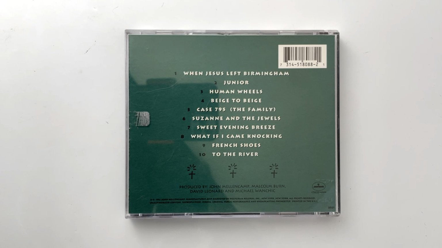 John Mellencamp - Human Wheels CD 1993 Rock Mercury Records