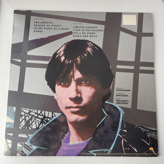 Jackson Browne Lives In The Balance LP 1986 ASYLUM~60457-1-E Vinyl Record