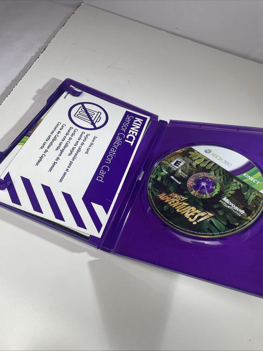 Kinect Adventures Microsoft Xbox 360 COMPLETE W/ MANUAL Sensor Calibration Card