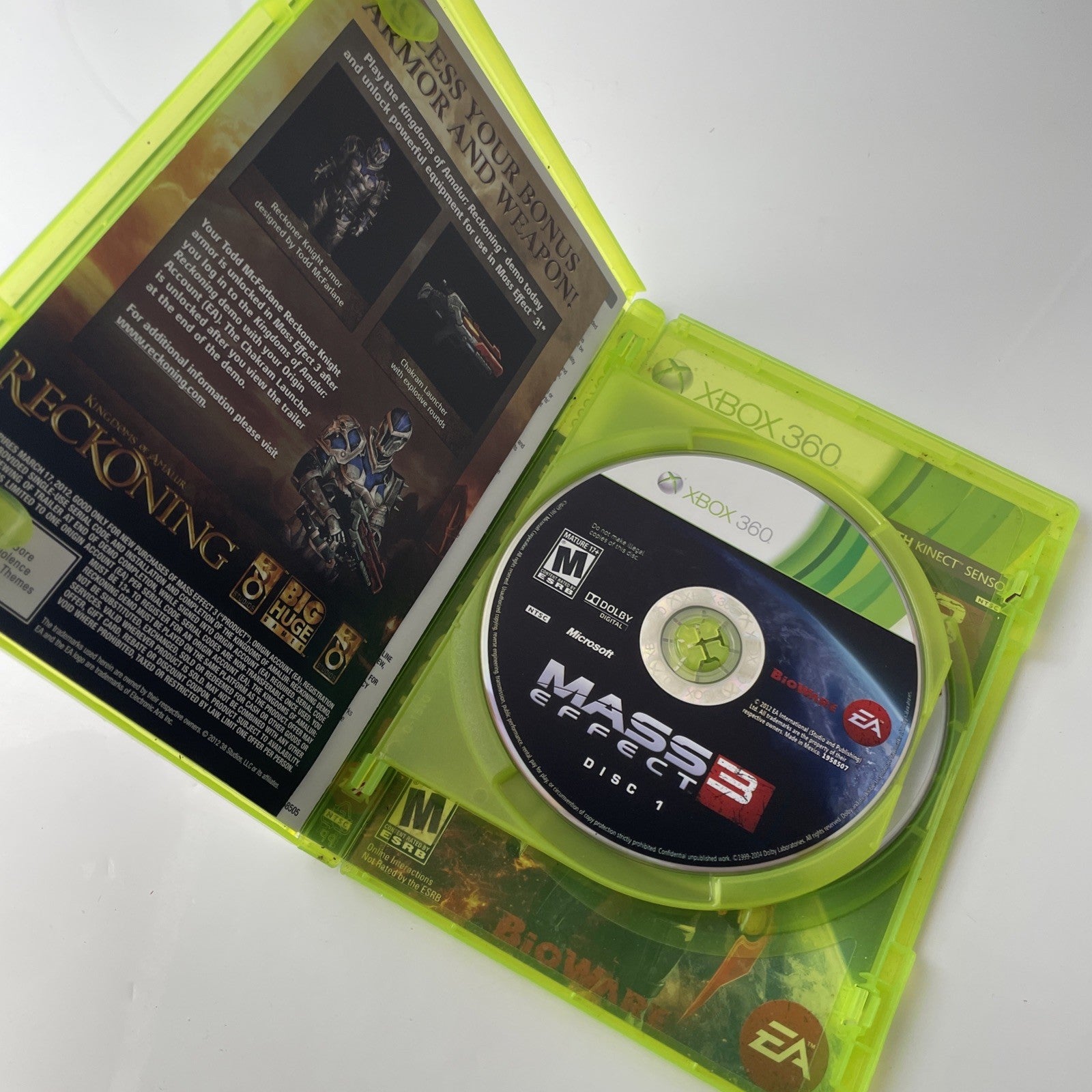 Mass Effect 3  Xbox 360 One Ser X  BACKWARD COMPATIBLE  video game  Tested CLEAN
