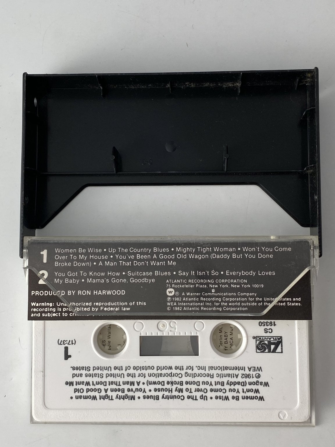 Sippie Wallace with Jim Dapogny's Chicago Jazz Band Cassette 1982 Atlantic