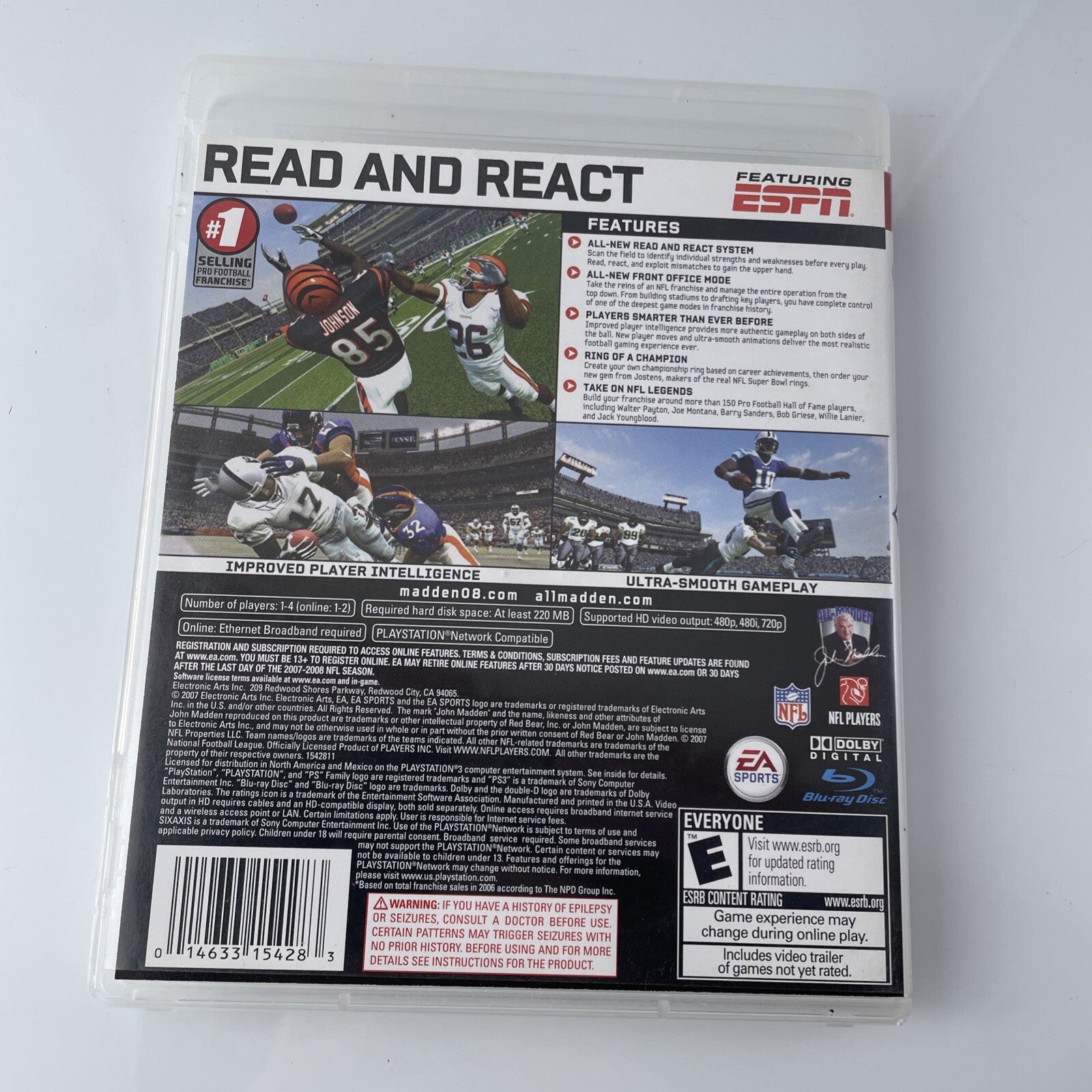 Madden NFL 08 Football - Sony PlayStation 3 PS3 - No Manual