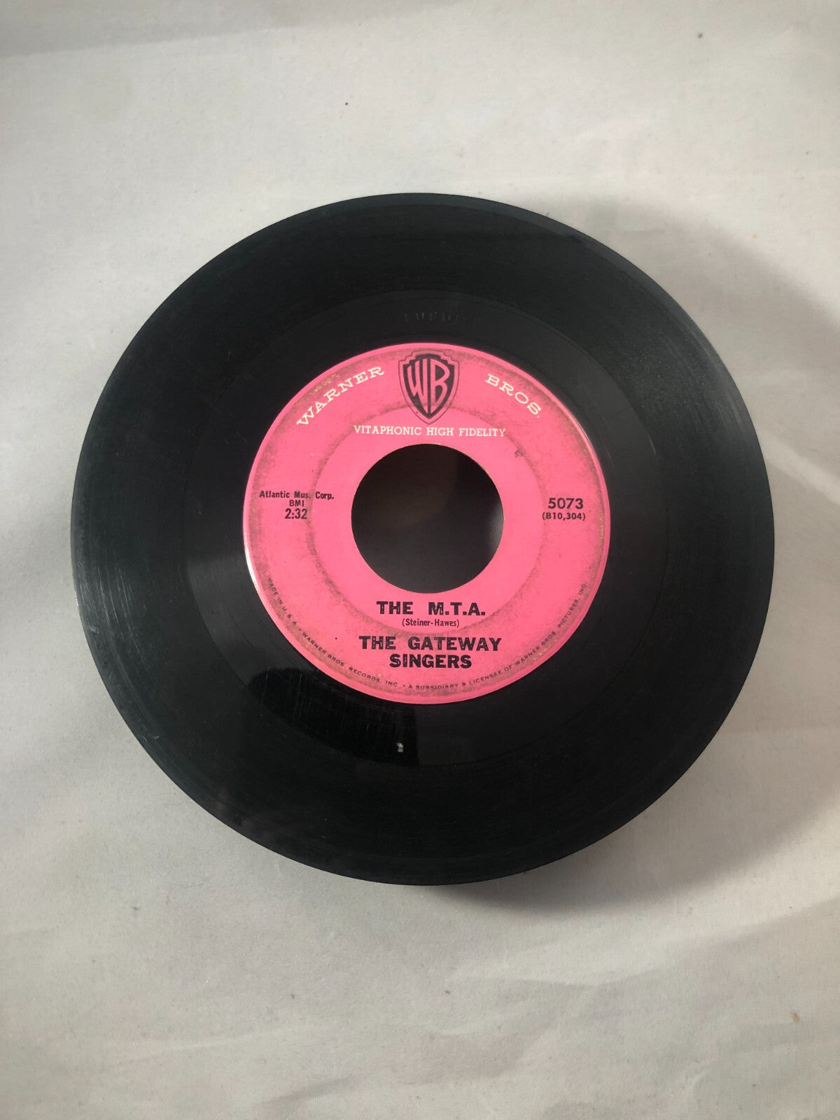 GATEWAY SINGERS Folk 45rpm The M.T.A. b/w Keep A-Movin' HEAR