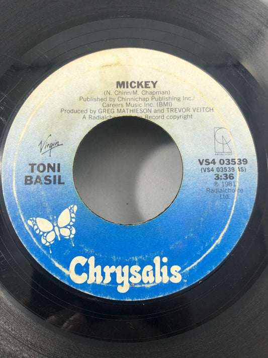 TONI BASIL “ MICKEY / THIEF ON THE LOOSE “ 1981 45RPM GOOD+ F184