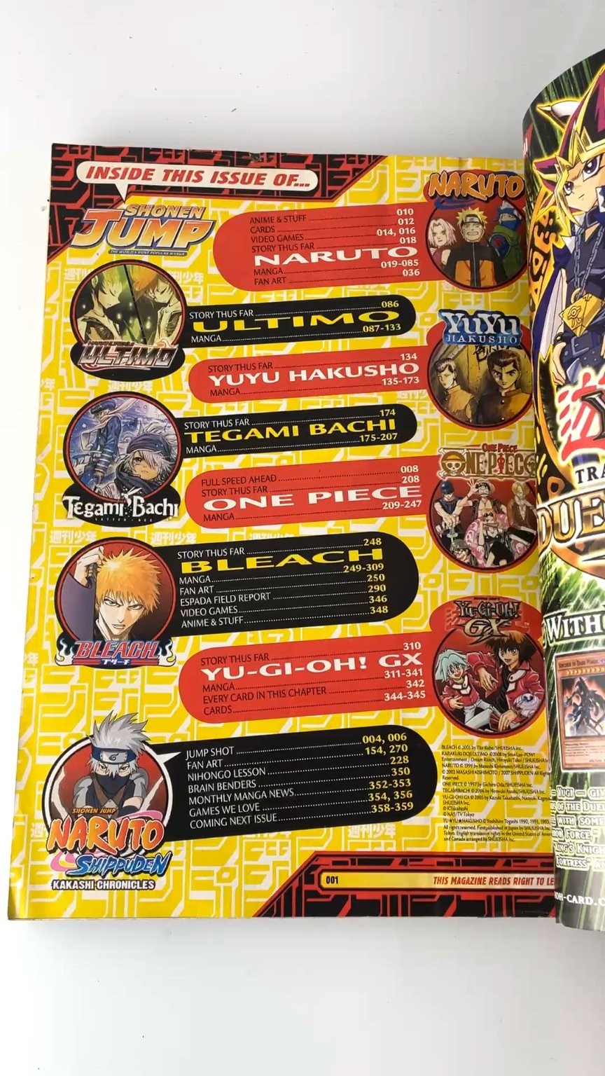 Shonen Jump BLEACH Volume 7 Issue 9 September 2009 Illustrated Manga WITH CARD