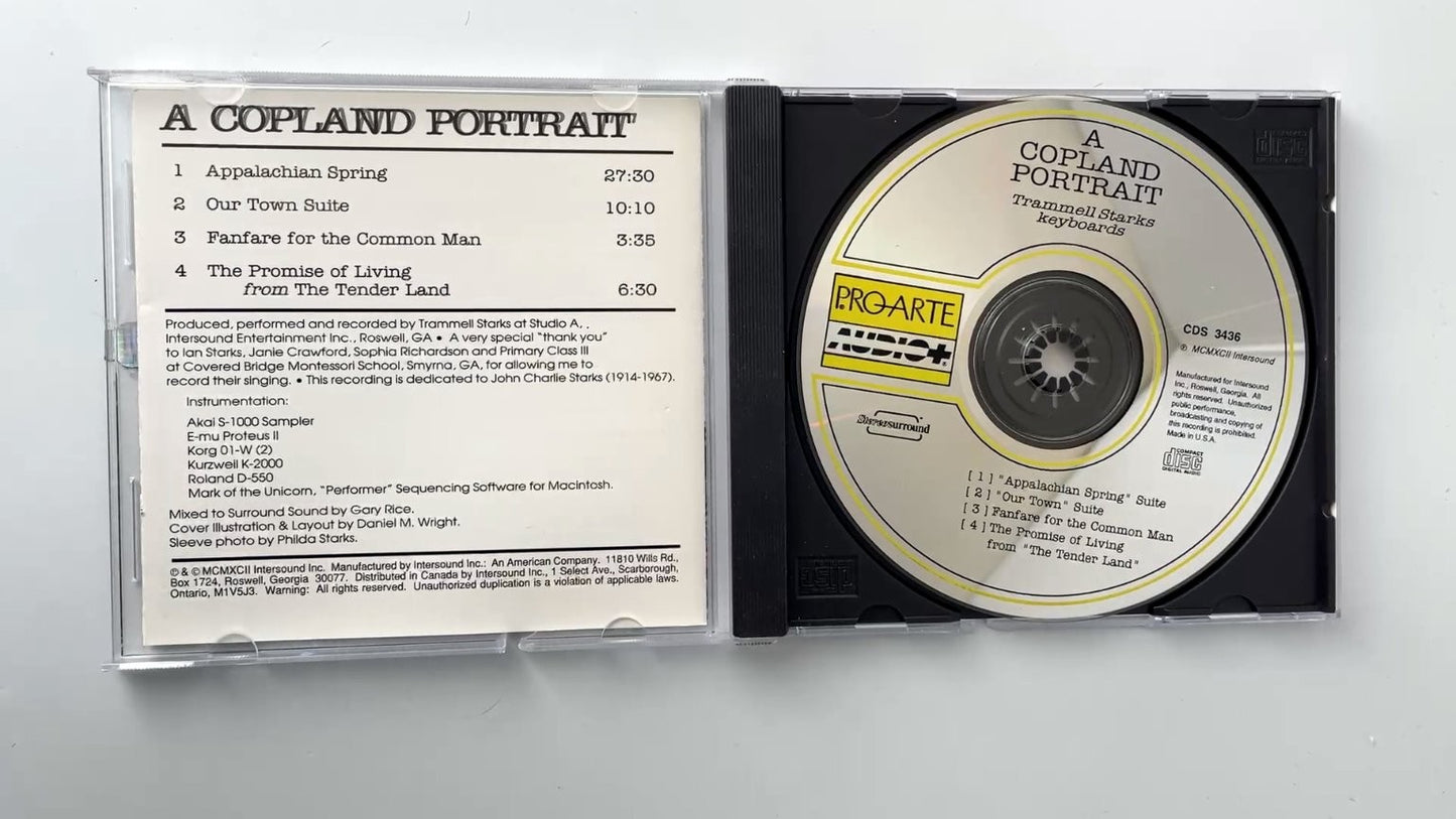 Trammell Starks - A Copland Portrait CD 1992 Pro-Arte Jazz Classical