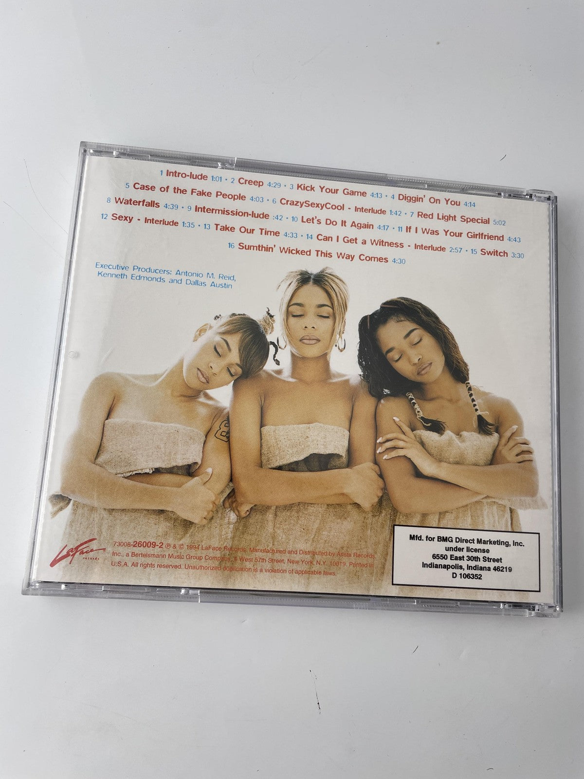 Vintage TLC CD CrazySexyCool 1994 R&B Hip Hop Soul LaFace BMG Club Edition Album