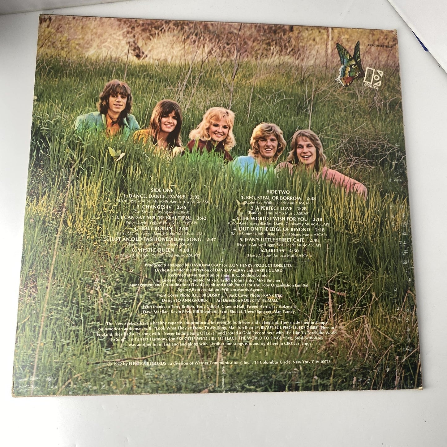 Vintage Seekers Circles 12" Black Vinyl LP 1972 Elektra Pop Rock Stereo Album