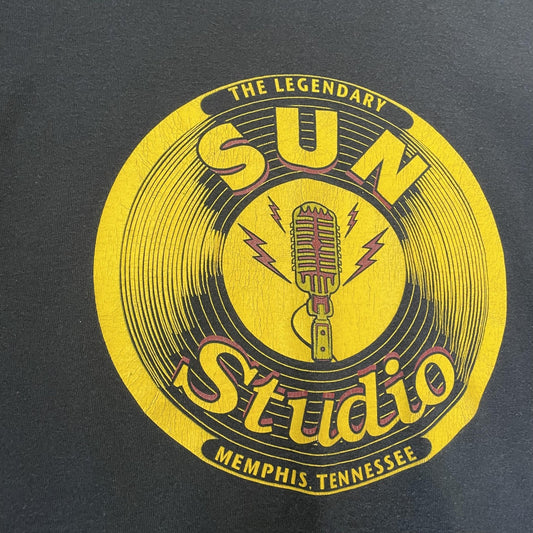 Sun Studio Shirt Mens Medium Black Memphis Tennessee Rockabilly Music Tee Retro