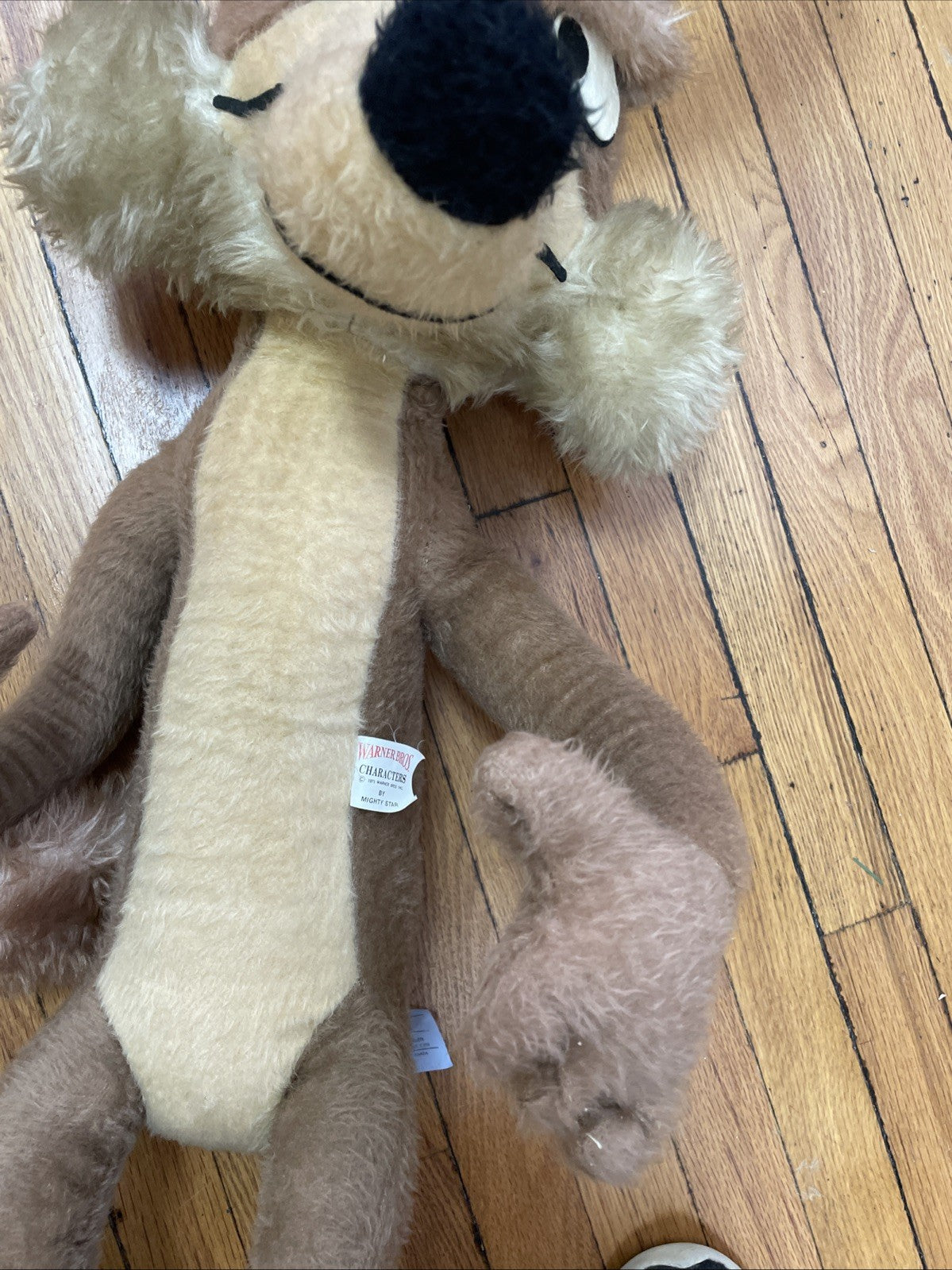 Wile E. Coyote Jumbo Vintage 40” Plush Wired Doll Warner Bros Stuffed Vtg 1971