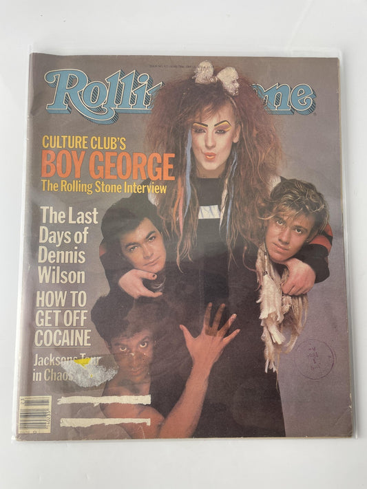 Vintage 1984 Rolling Stone Magazine Issue 423 Boy George Dennis Wilson June 7