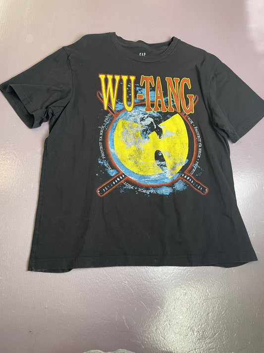 Wu-Tang Clan Shirt Mens Large Black Graphic Tee Hip Hop Rap Band GAP Streetwear