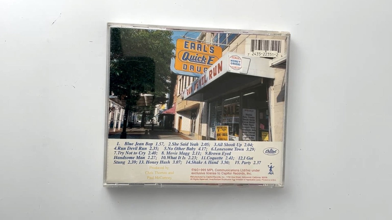 Paul McCartney - Run Devil Run CD 1999 Rock Capitol Records